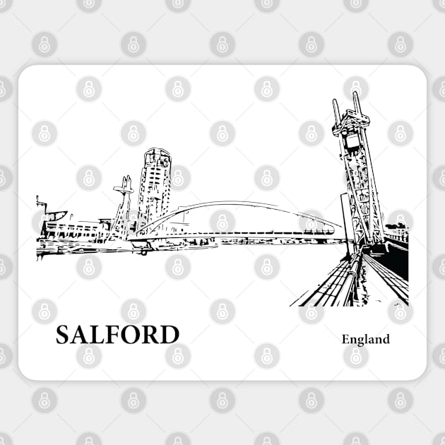 Salford England Magnet by Lakeric